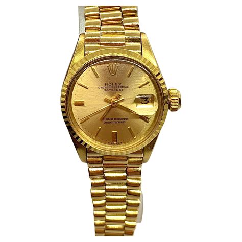 rolex womens oyster gold|gold rolex oyster perpetual date.